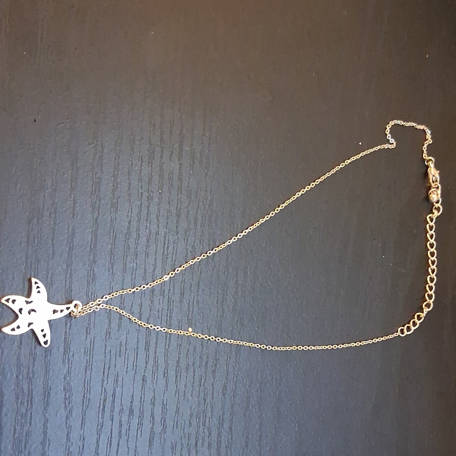 Starfish Silvertone Necklace