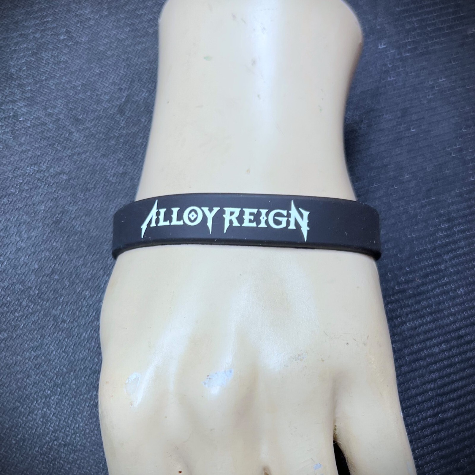 Alloy Reign Adult Black Silicone Rubber Bracelet Bangle Wristband Cuff