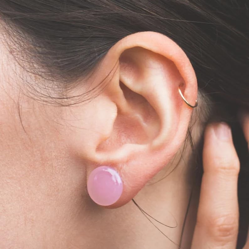 Glass Ear Stretching Kit 0.5mm Increment Gauges 16G – 1.2mm-4mm (16g-6g) Pink