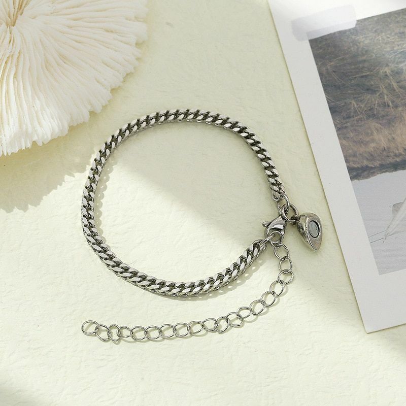 Couple Matching Bracelet Jewelry Heart Shape Magnetic Stainless Fashion Jewelry