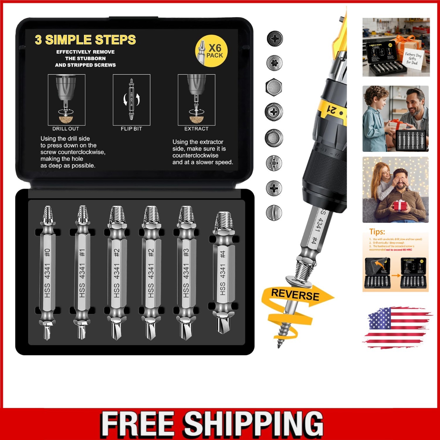 Ultimate Screw Extractor Tool for Easy Removal of Stripped Screws – 3.3 x 2.4 in