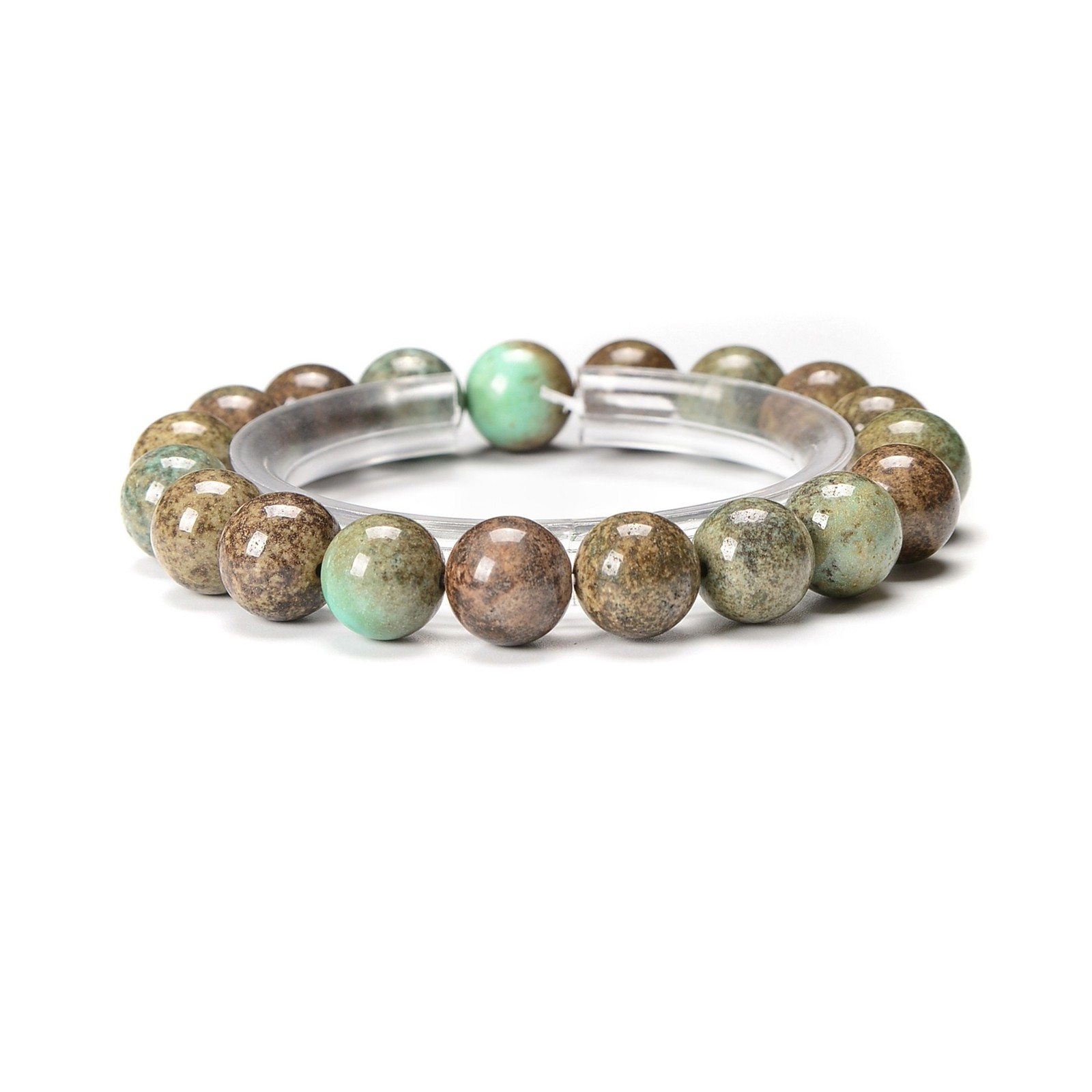 Chrysoprase Smooth Round Elastic Bracelet Beads Size 6mm 8mm 10mm 7.5” Length