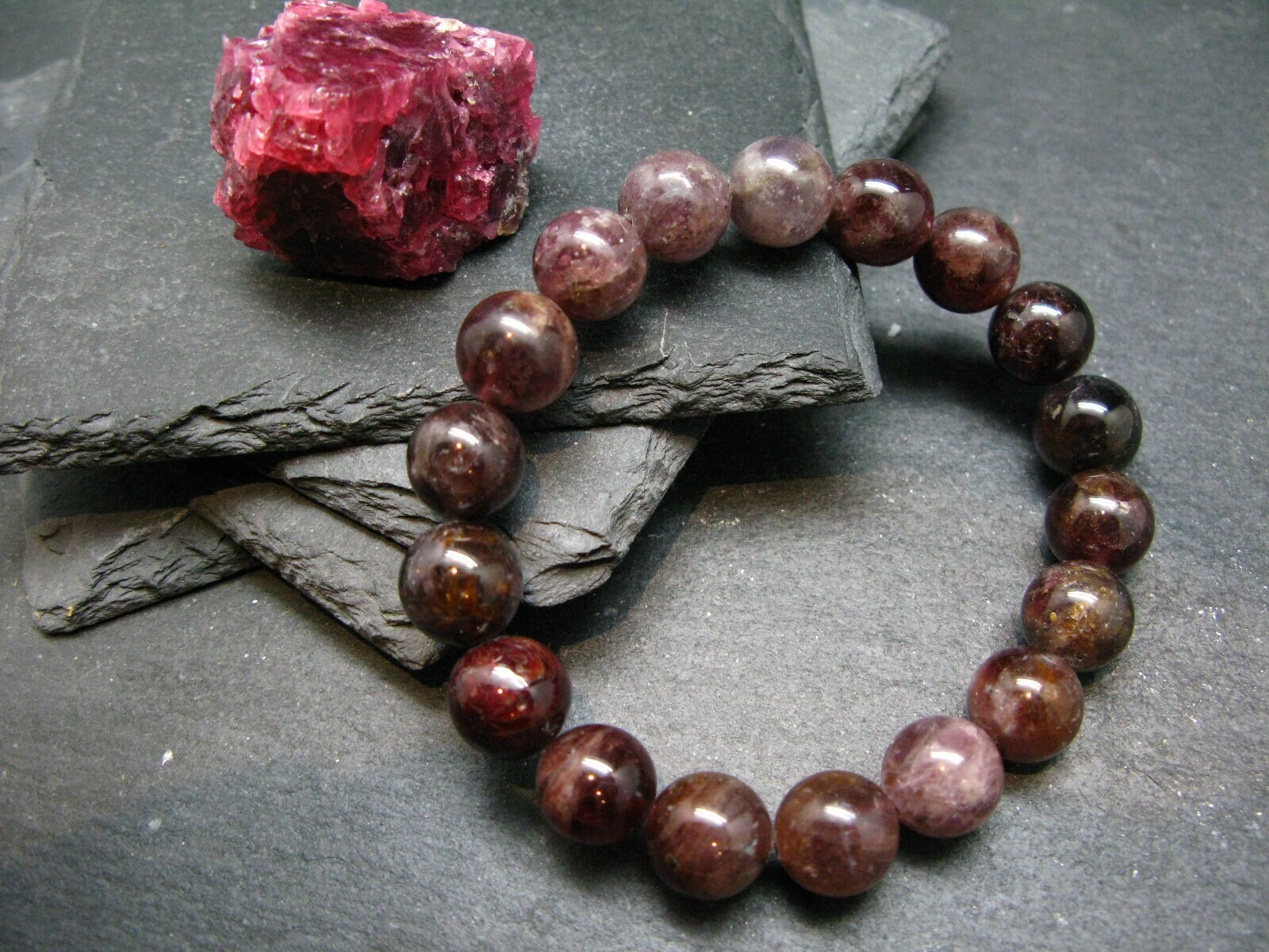 Spinel Genuine Bracelet ~ 7 Inches ~ 11mm Round Beads