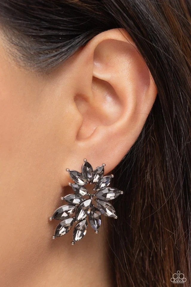 Paparazzi FIRE HAZARD, Silver, Earrings, NWT