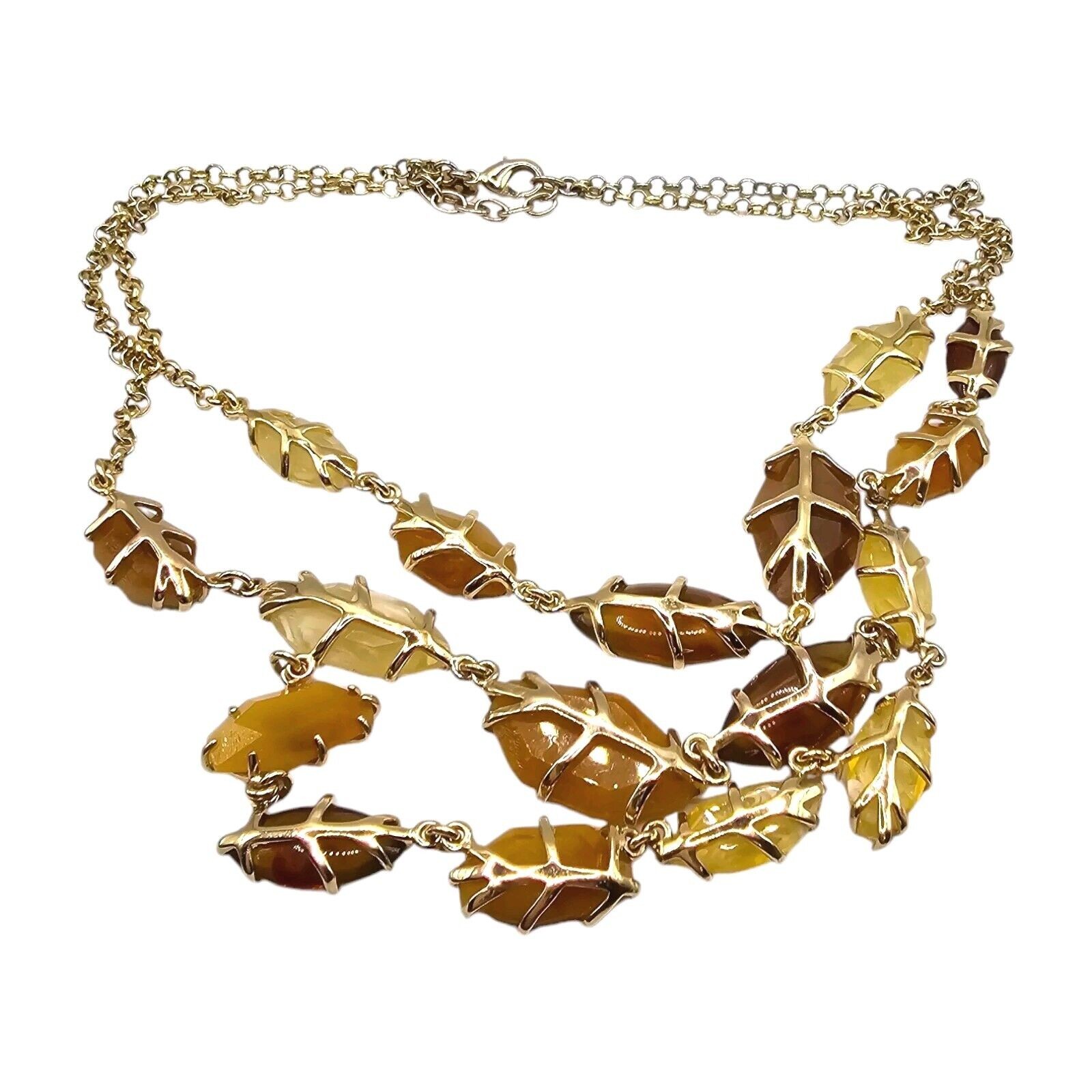 Necklace Talbots Layered Beaded Brown Beige Earth Tone Adjustable 18″ 20″ SK2015