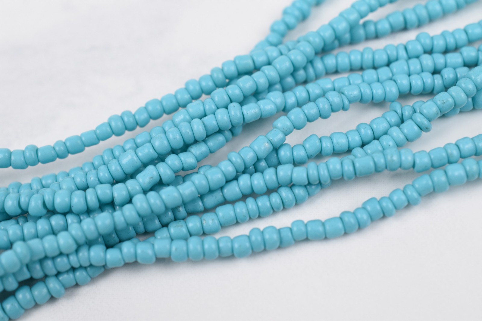 Multi-Strand Turquoise Glass Magnesite & Crystal Necklace 20-30 in Ext