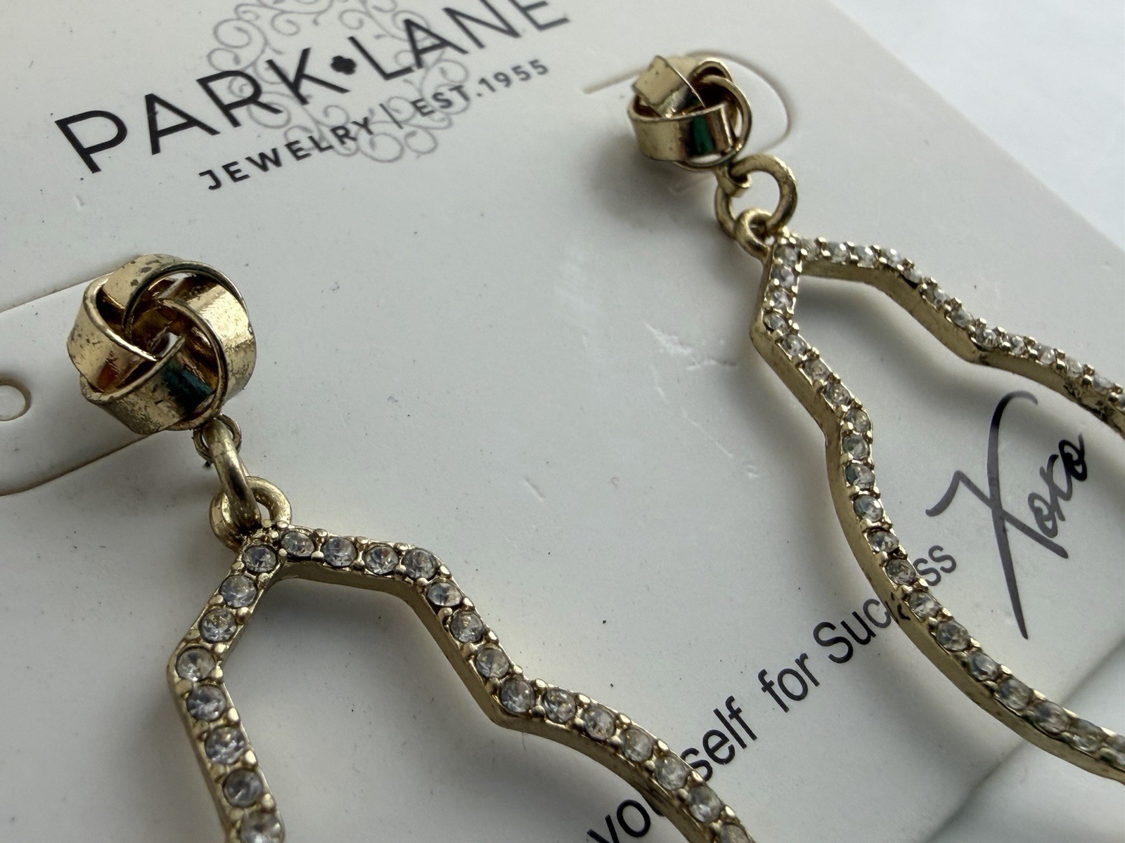 NEW Park Lane “KINGSTON” Earrings ~ Gold Tone Drop Dangle ~ NWT