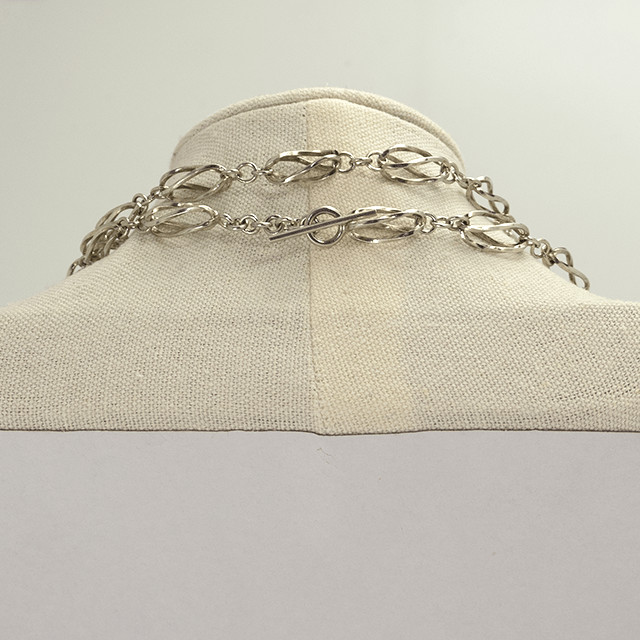 Vintage long link chain 925
