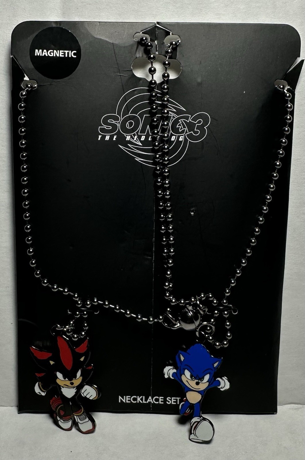 Sonic The Hedgehog Movie 3 Sonic and Shadow Magnetic Best Friend Necklace Set