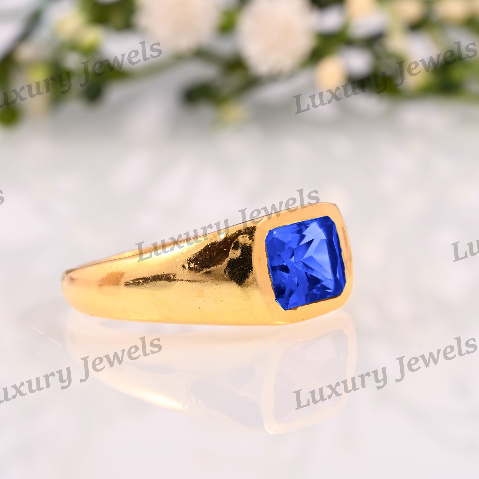 Tanzanite Silver Men Ring, 925 Sterling Silver, Wedding & Engagement Ring