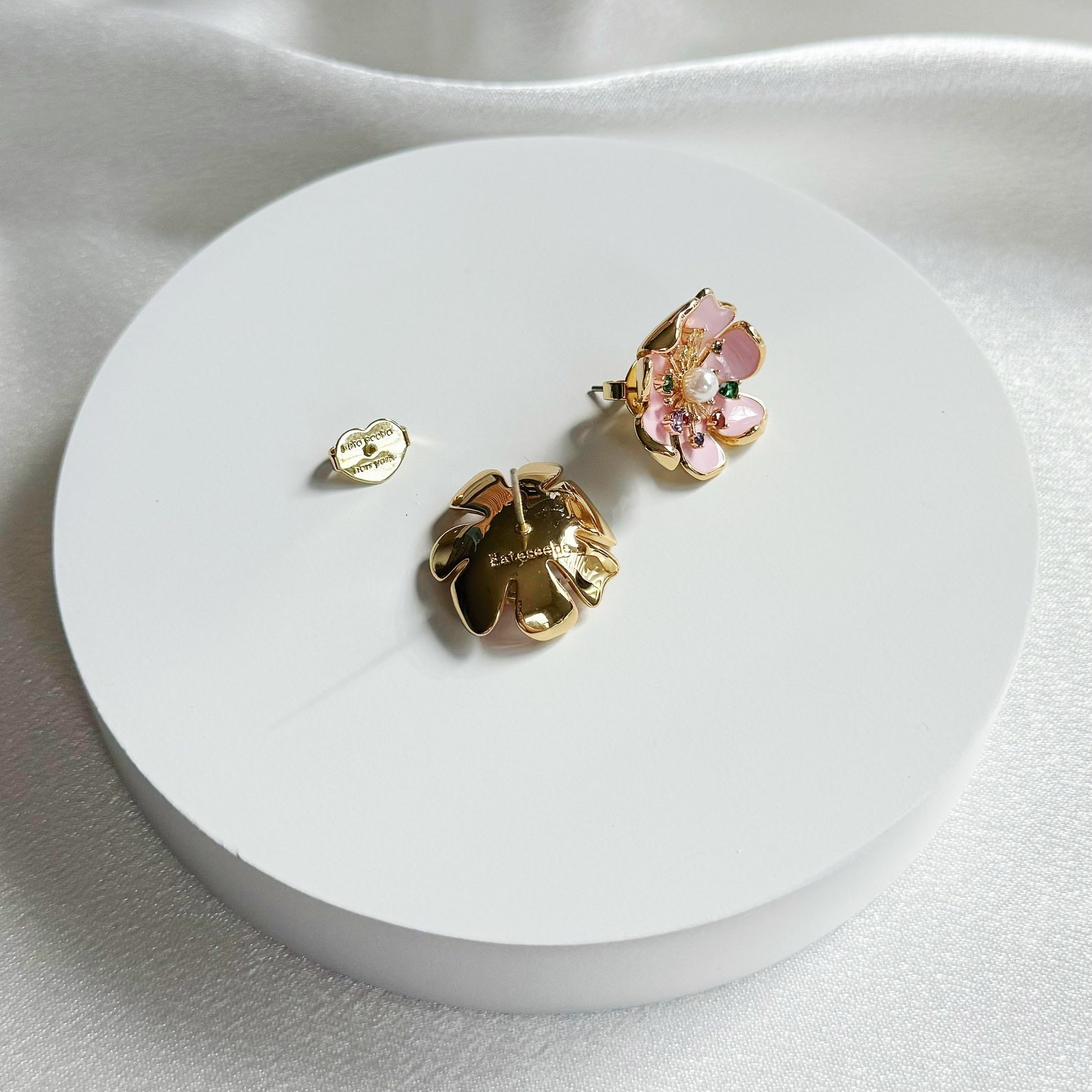 Kate Flower Bloom light pink stud earrings Gift for her