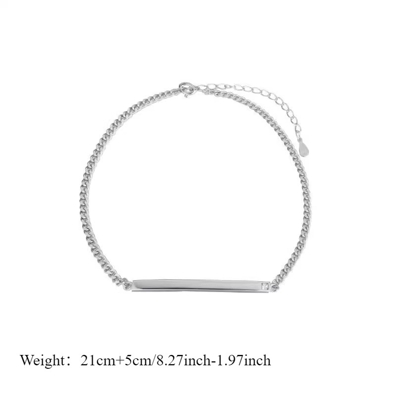 Silvery Smooth Foot Chain for Women Simple Copper Foot Chain Boho Jewelry Gift