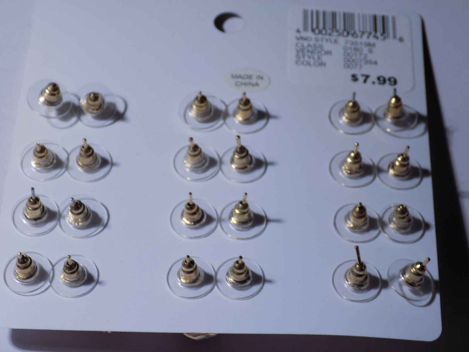 RUE 21 Pierced Stud Earrings 12 Pair (179)