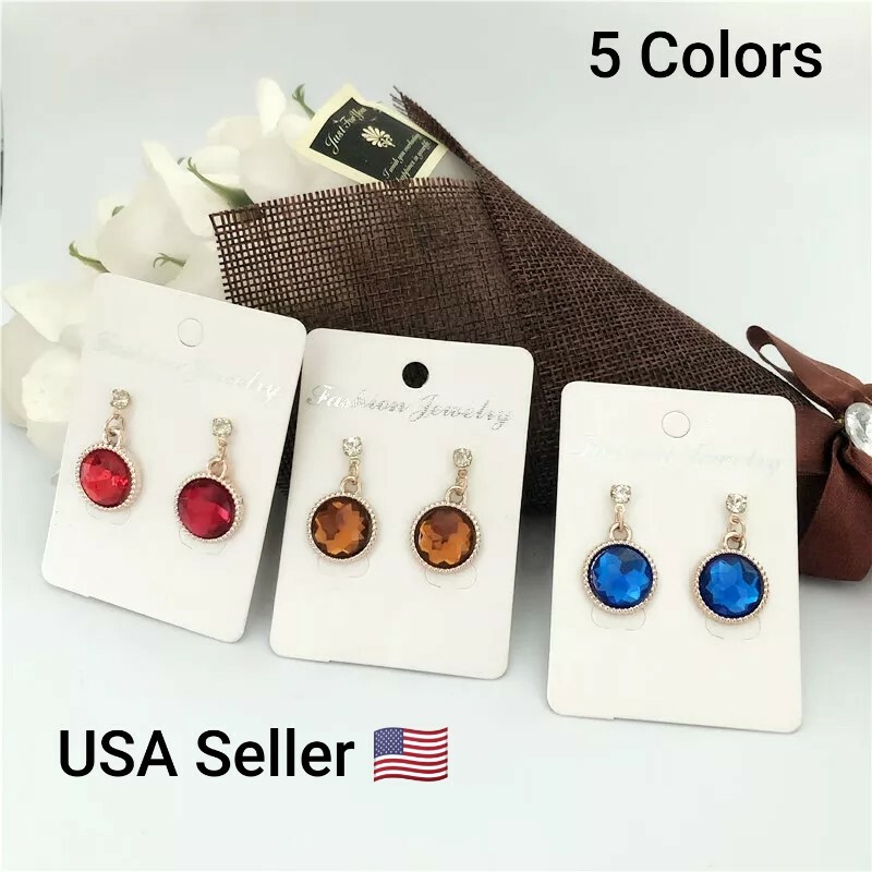 New Simple 5 Colors Round Small Women Earrings Fashion Personality Dangle Stud