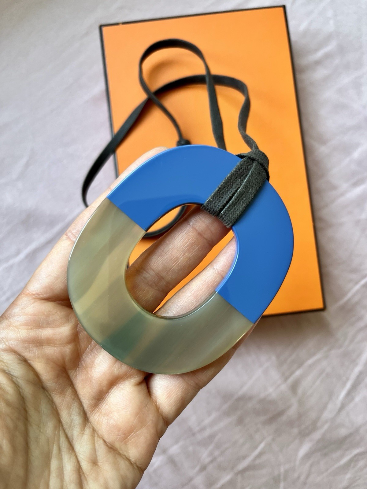 Hermes Horn Necklace Authentic Very Good Condition With Box
