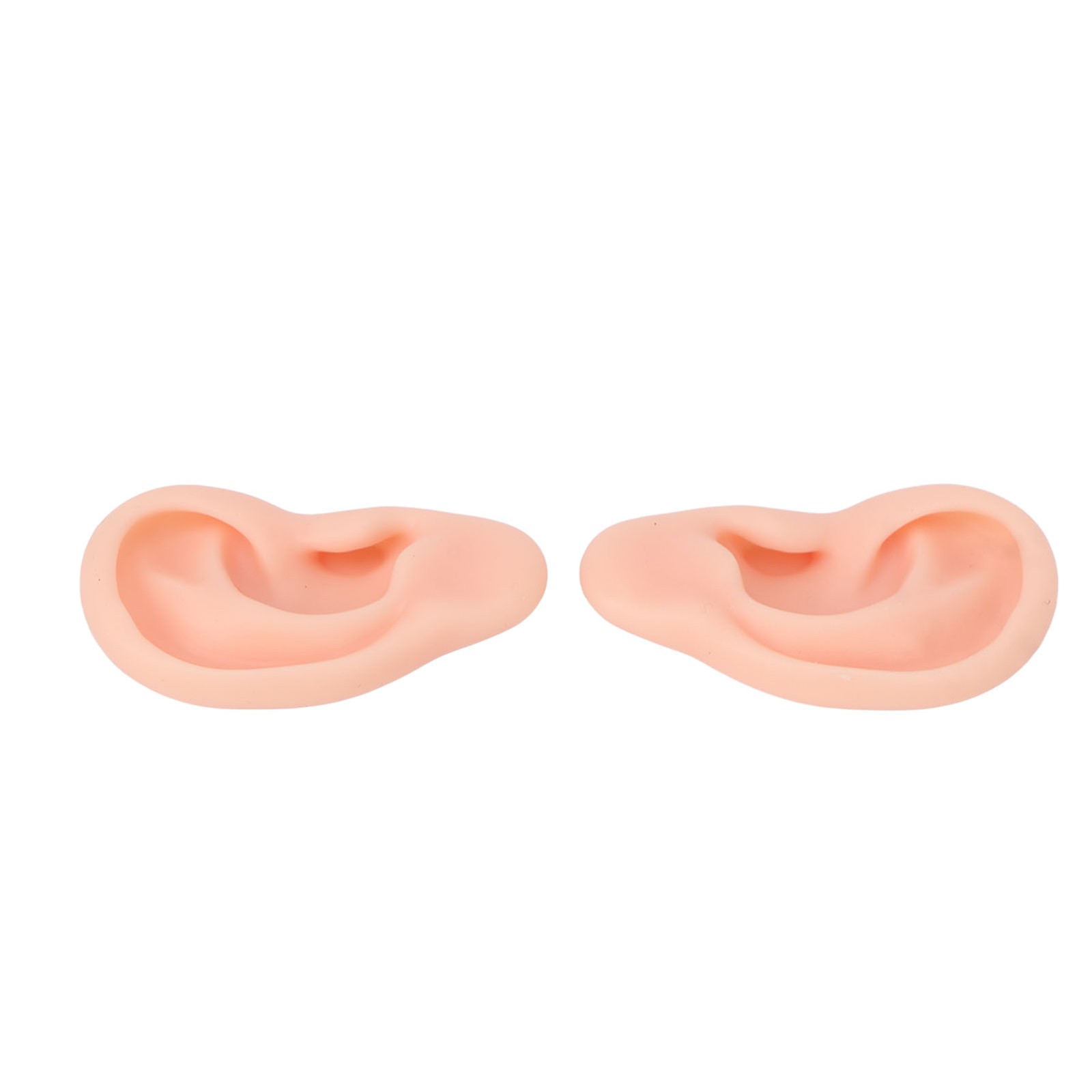 1 Pair Silicone Ear Model Soft For Piercing Exercise (Light Skin)