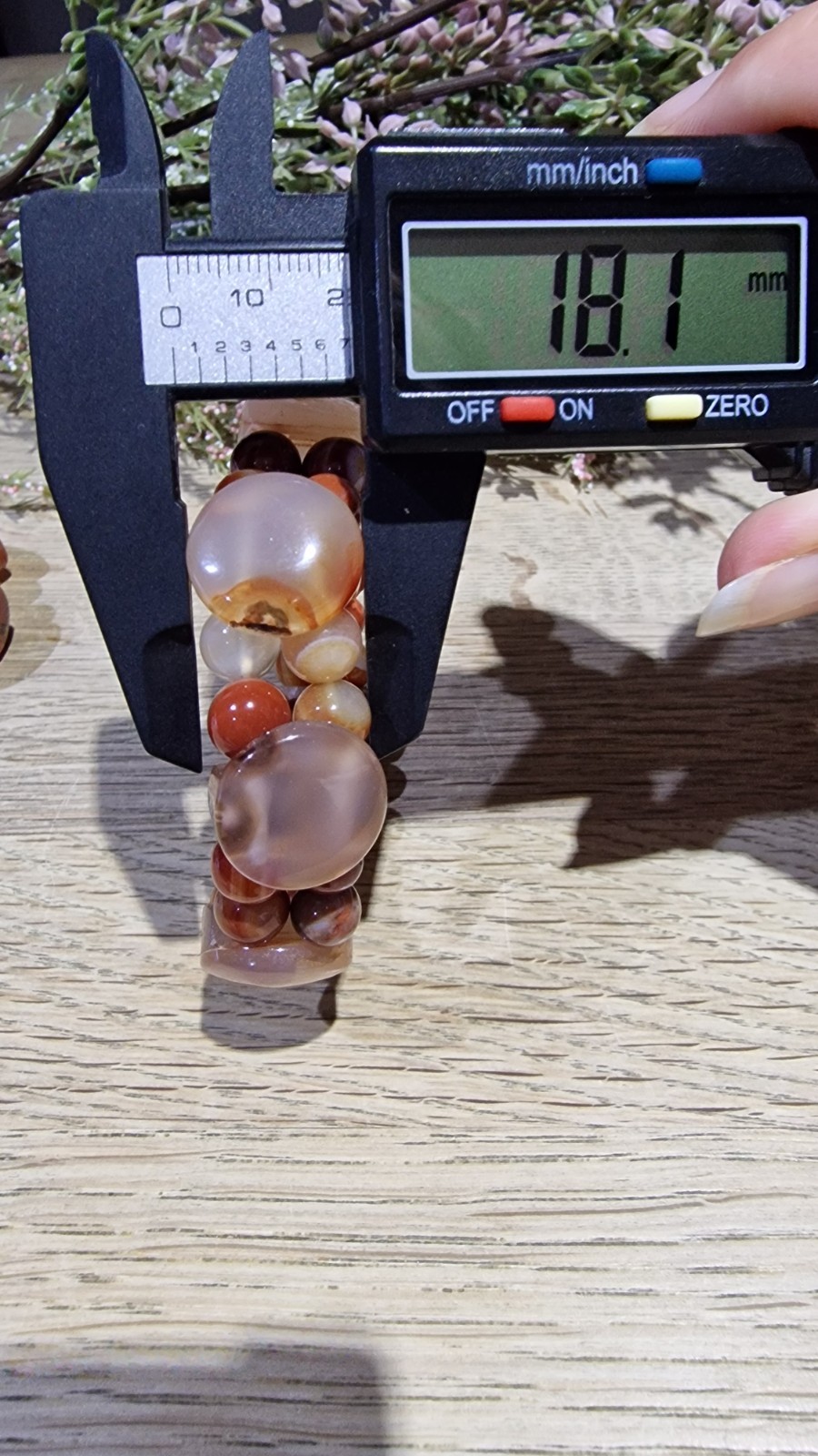 Carnelian Agate Crystal Soft Bangle Bracelet 18mm Elasticated