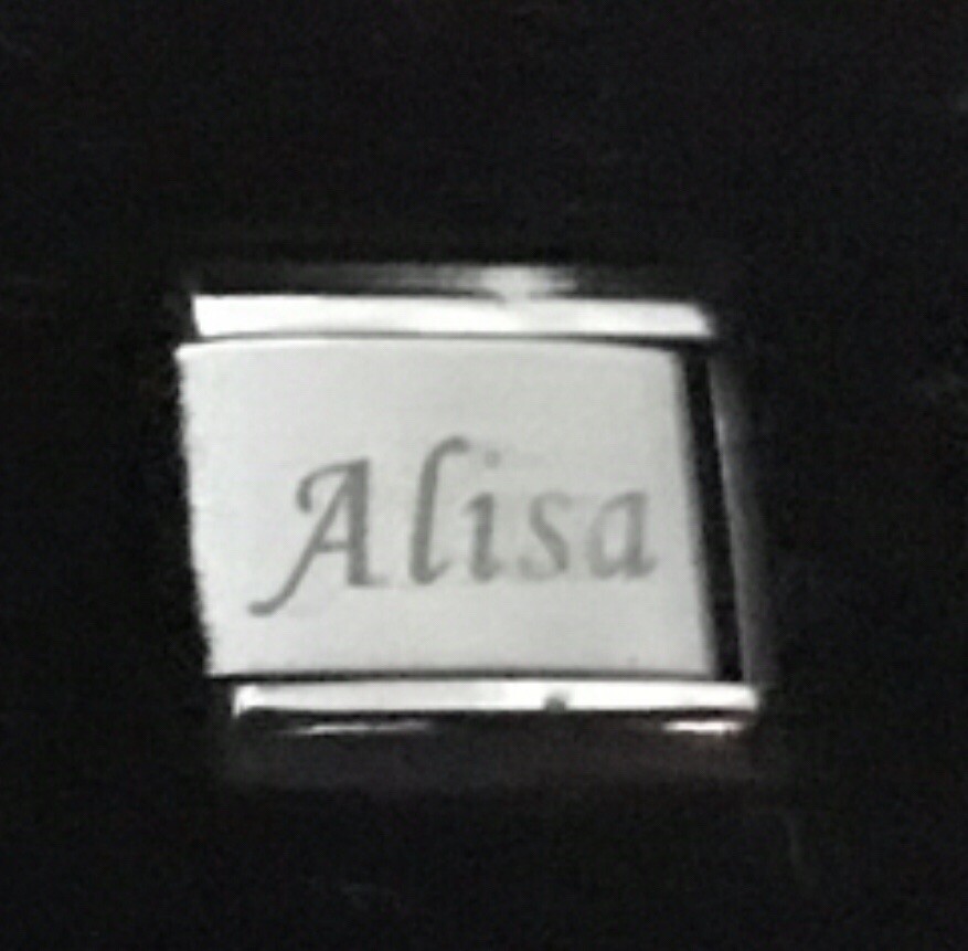 Alisa Laser ITALIAN CHARM Name Link 9MM