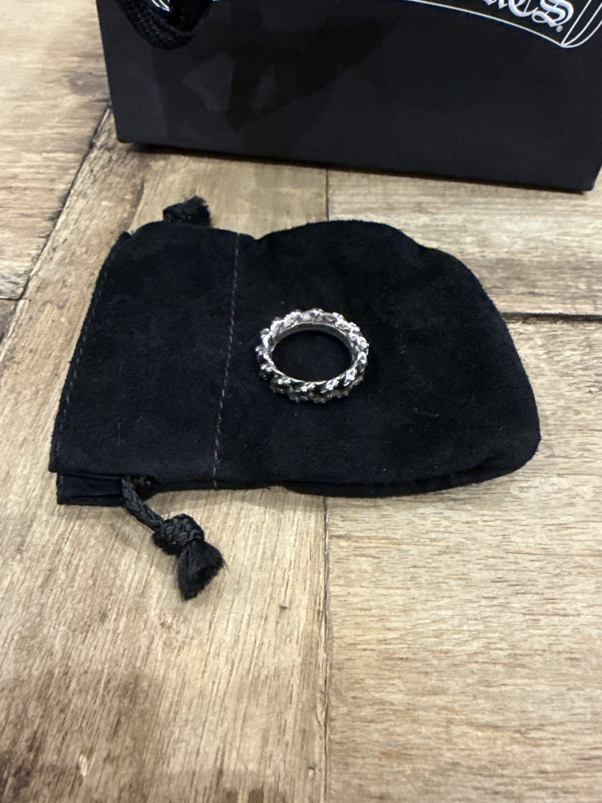 Chrome Hearts Extra Fancy Link Ring 925 Silver Size 8