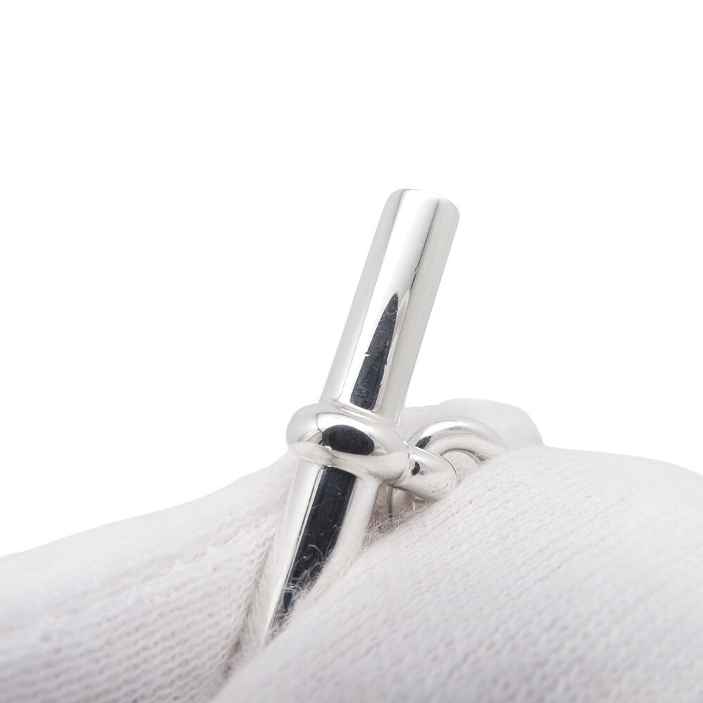 Hermes Chène Dunkle Silver Bracelet W14.2mm x H8.6mm Length 6.5in, 13cm circumfe