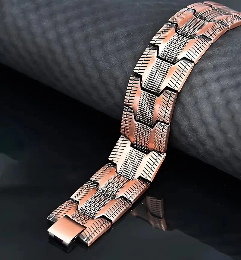 100% Pure Copper Bracelet 3500 Gauss Magnetic Therapy Strong Healing & Regulator