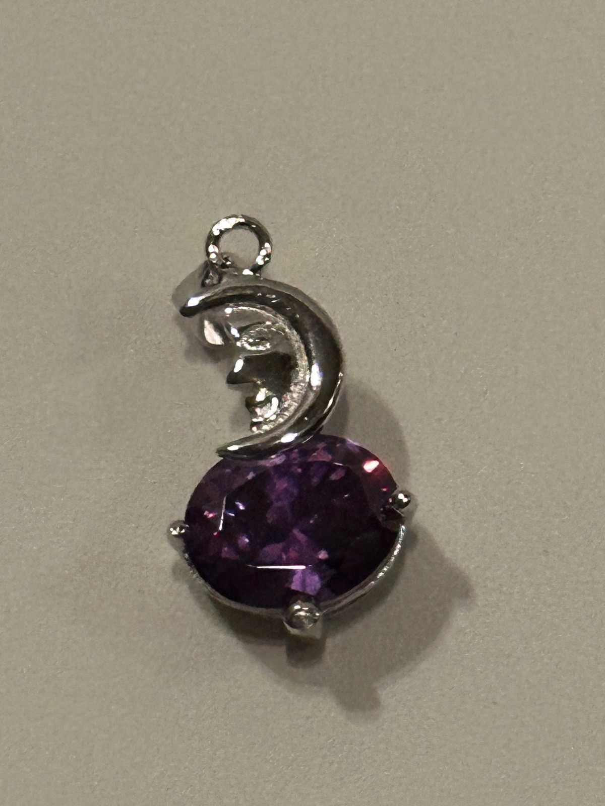 925 Moon Gem Sterling Silver Pendant Womens New With Out Tags NWOT