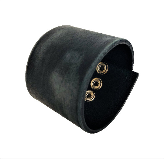 Wide cuff adjustable leather bracelet Black Brown or Worn black bracelet for men