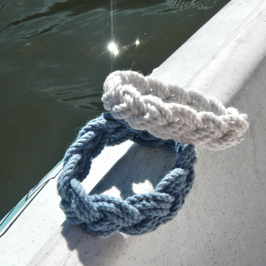 Mystic Knotwork: Narrow Cape Cod Surfer Beach Rope Bracelet, 13 Colors