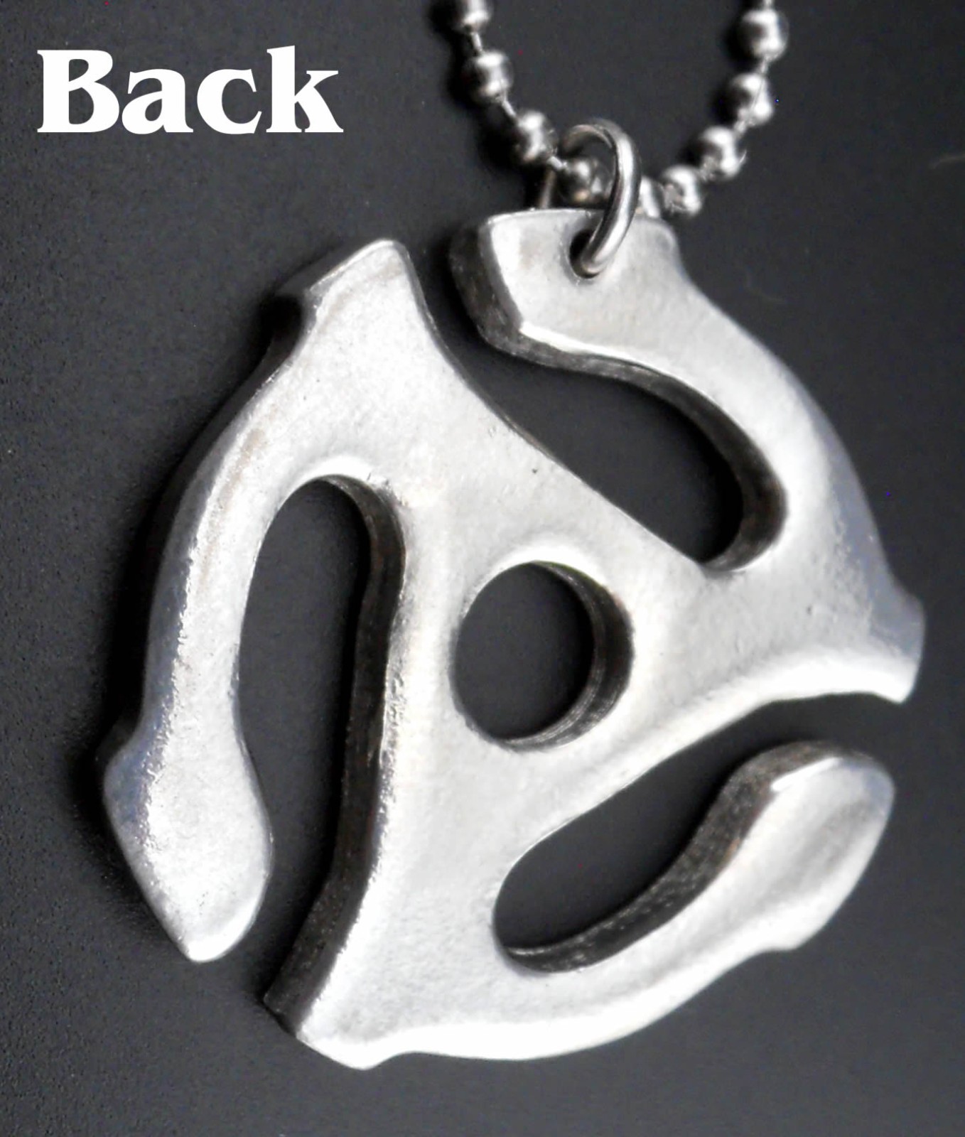 Record Spindle Adapter Necklace Stainless Chain New Pendant 45 rpm Insert