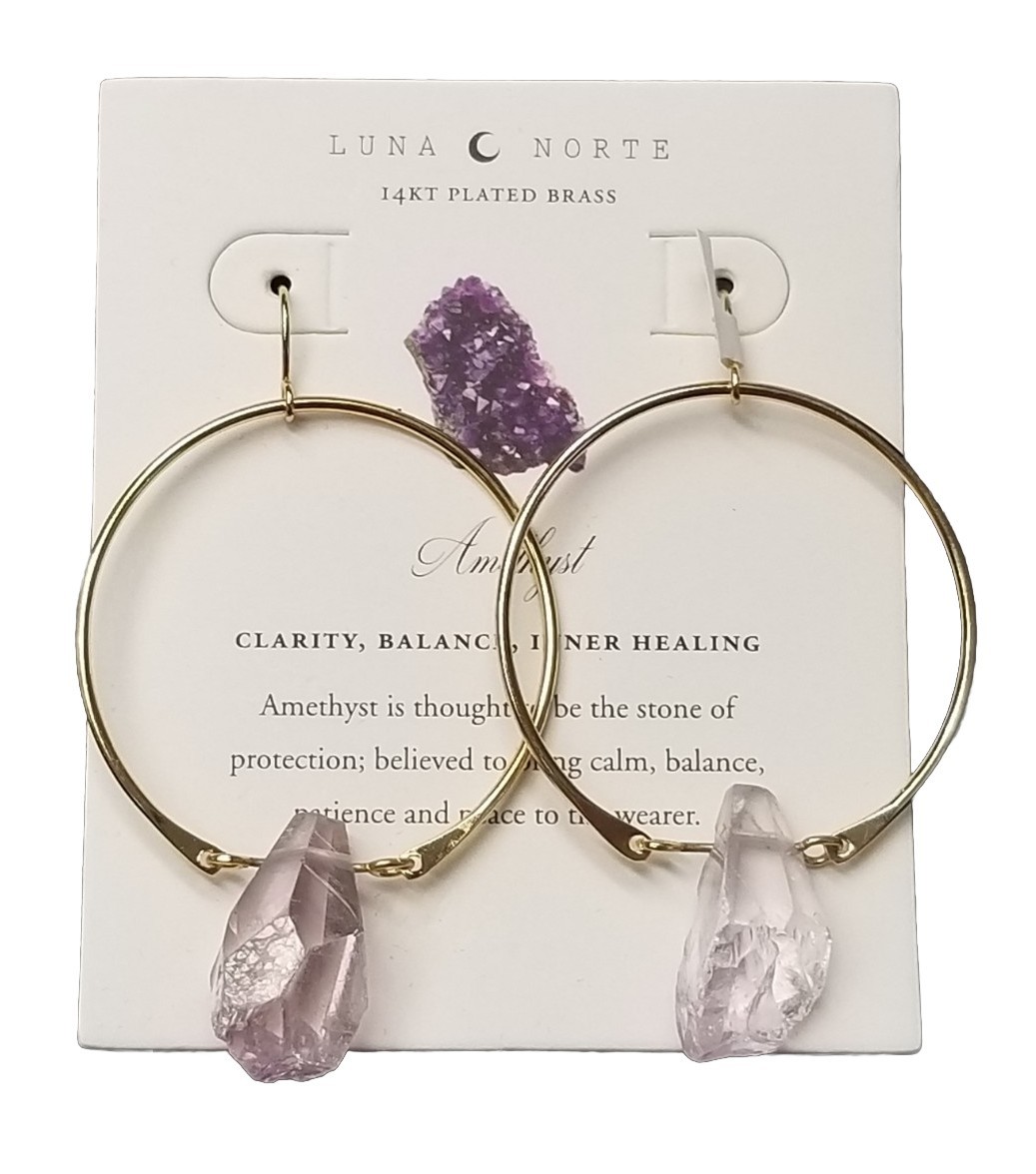 Luna Norte 14k Gold Plated Brass Earrings Jewelry