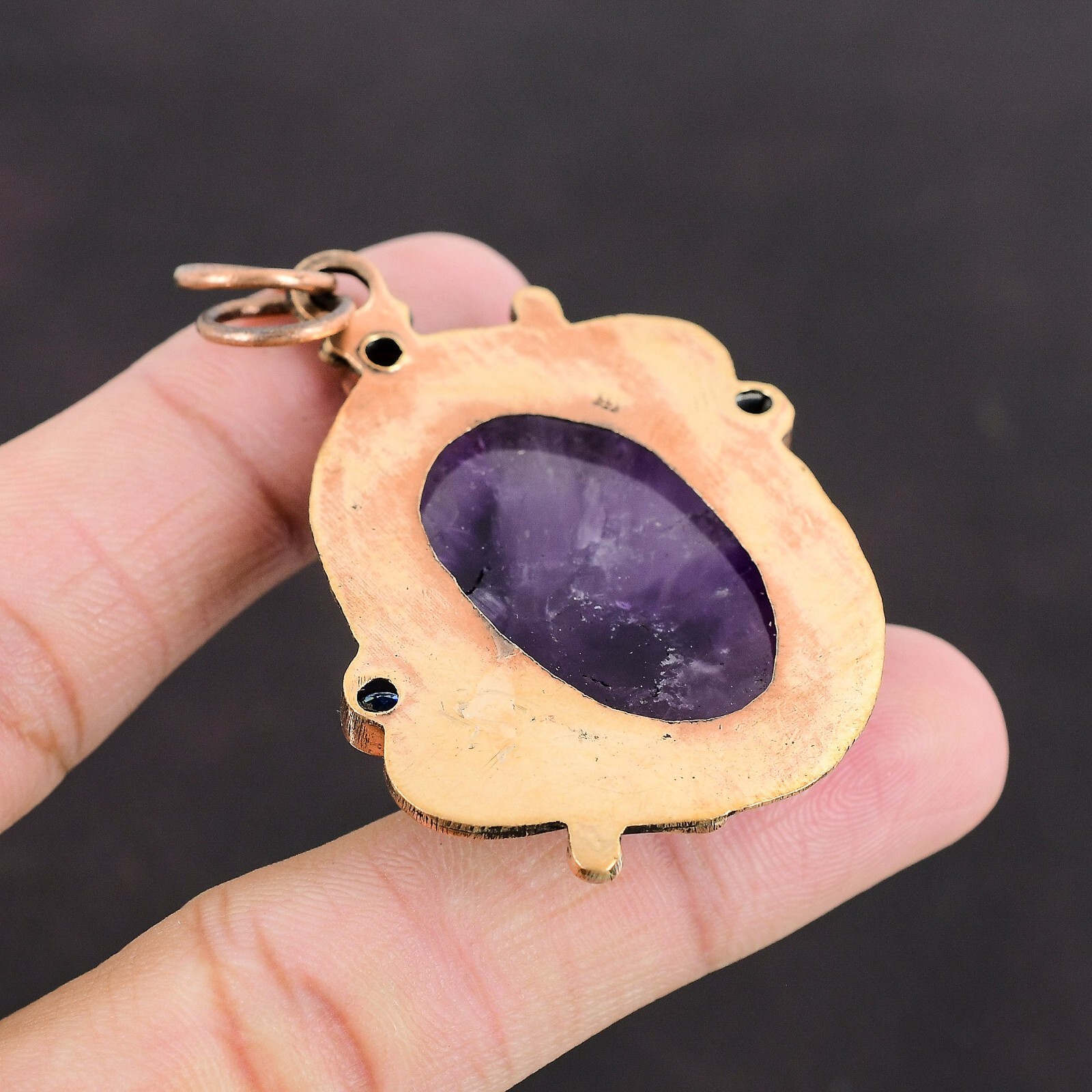 Valentines Deal Star Amethyst Gemstone Tanzanite Quartz Pendant Jewelry Copper