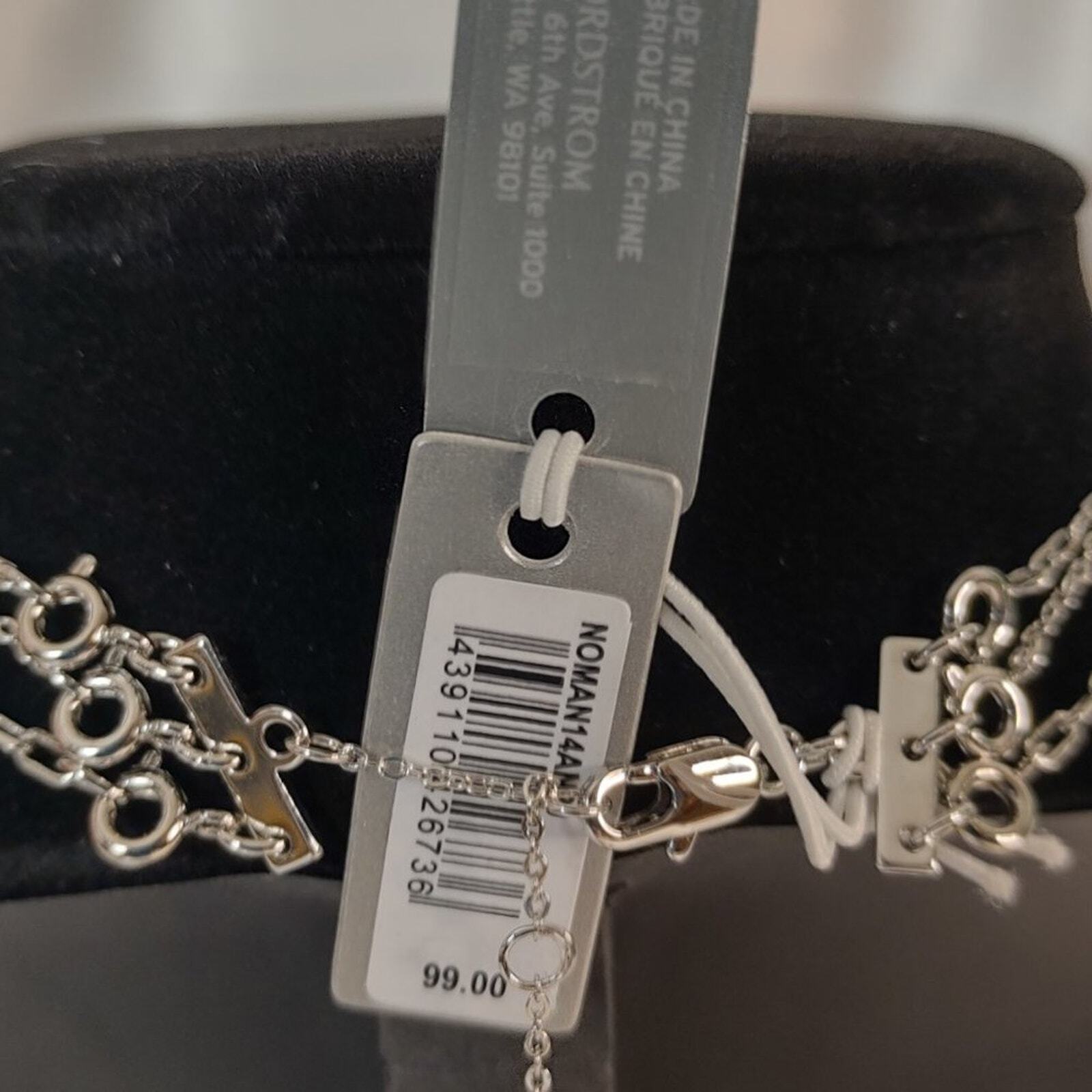 Layered Cubic Zirconia & Chain Collar Necklace