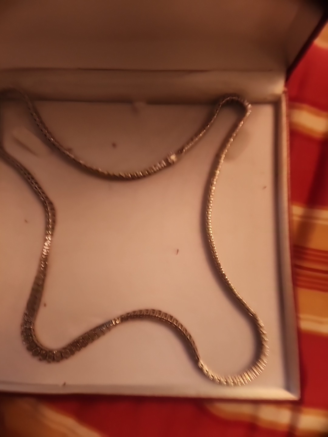 Men’s Diamond Tennis Necklace in Real Sterling Silver 2 Rows Genuine Diamonds