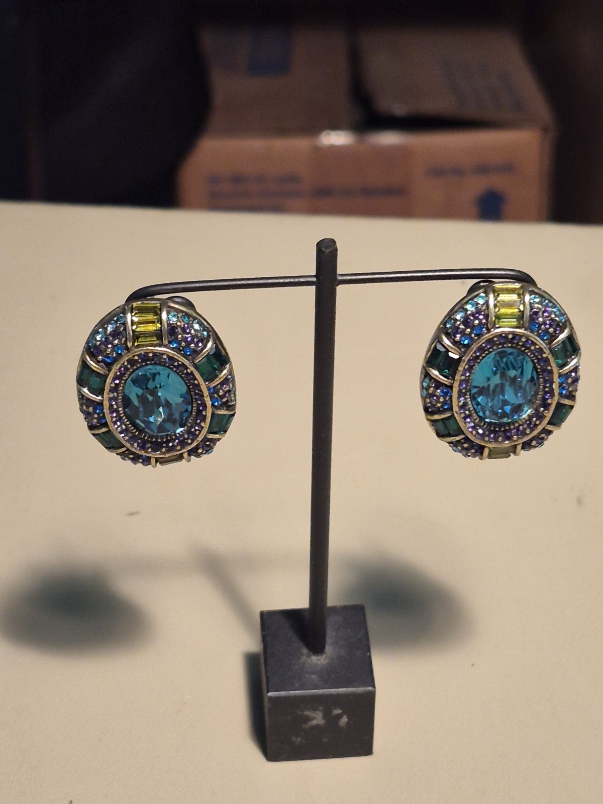 Heidi Daus Swarovski Crystal Multicolored Earrings