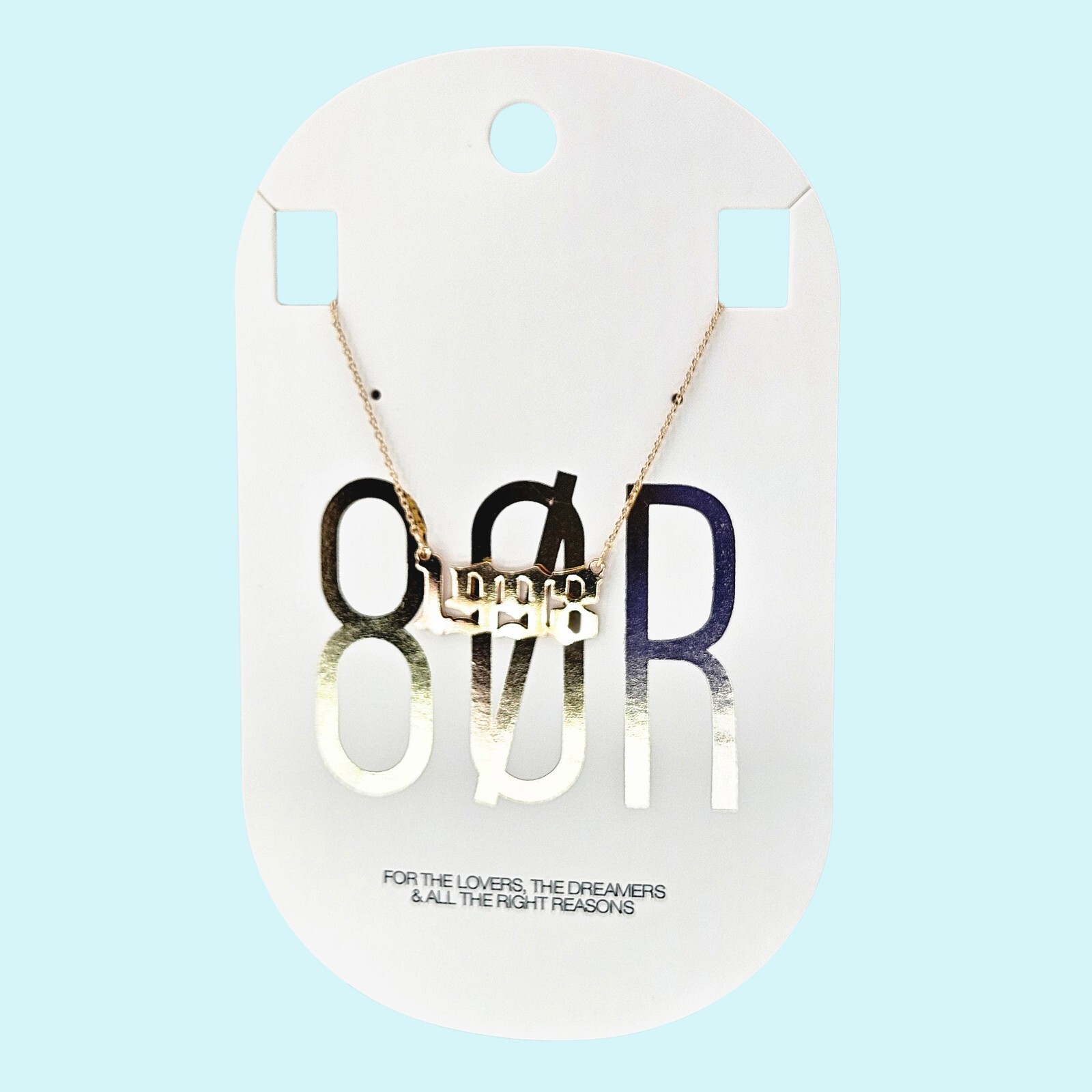 8 Other Reasons Necklace Gold Tone 1998 Birth Year Birthday Minimalist Gift!
