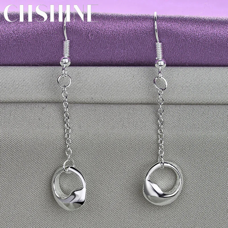 CHSHINE 925 Sterling Silver Water Drop Earrings Party Fashion Charm Jewelry