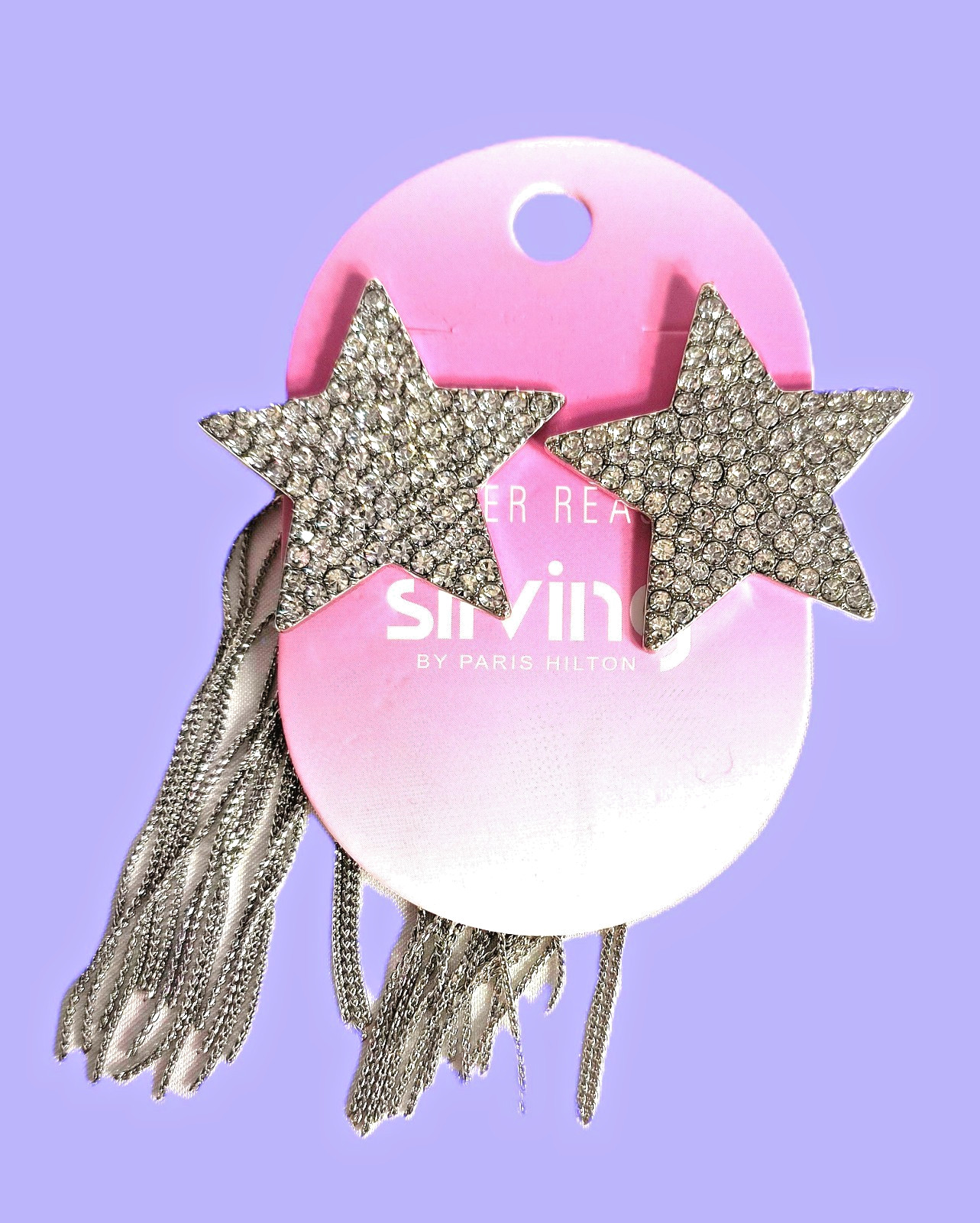 New Paris Hilton 8 Other Reasons Sparkling Earrings Silver Color Convertible