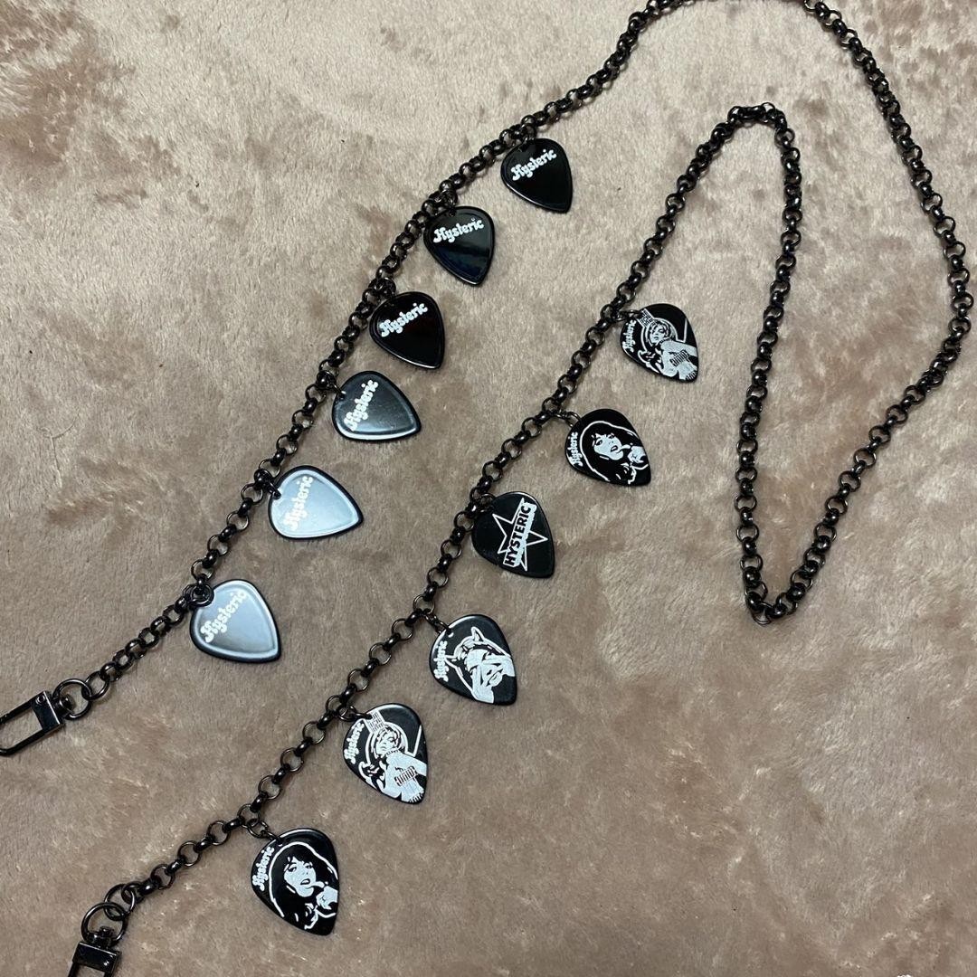 Hysteric Glamour Guitar Pick Necklace Silver Early Model Rare Japan