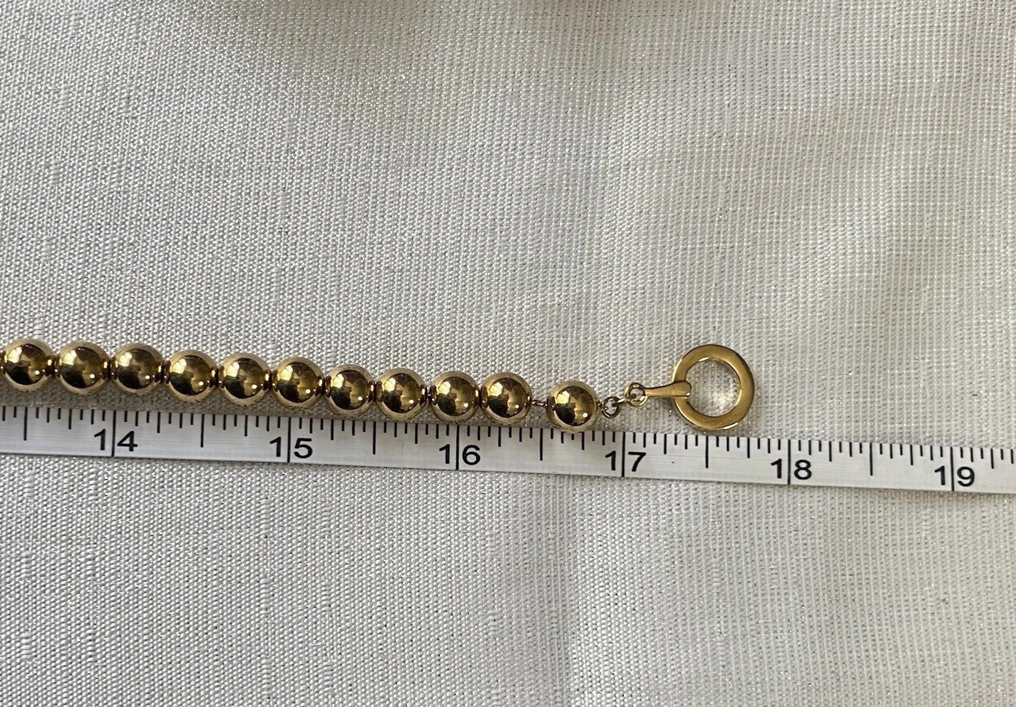Ralph Lauren American Living Vintage Gold Tone Ball Bead Choker Necklace, 17.5”