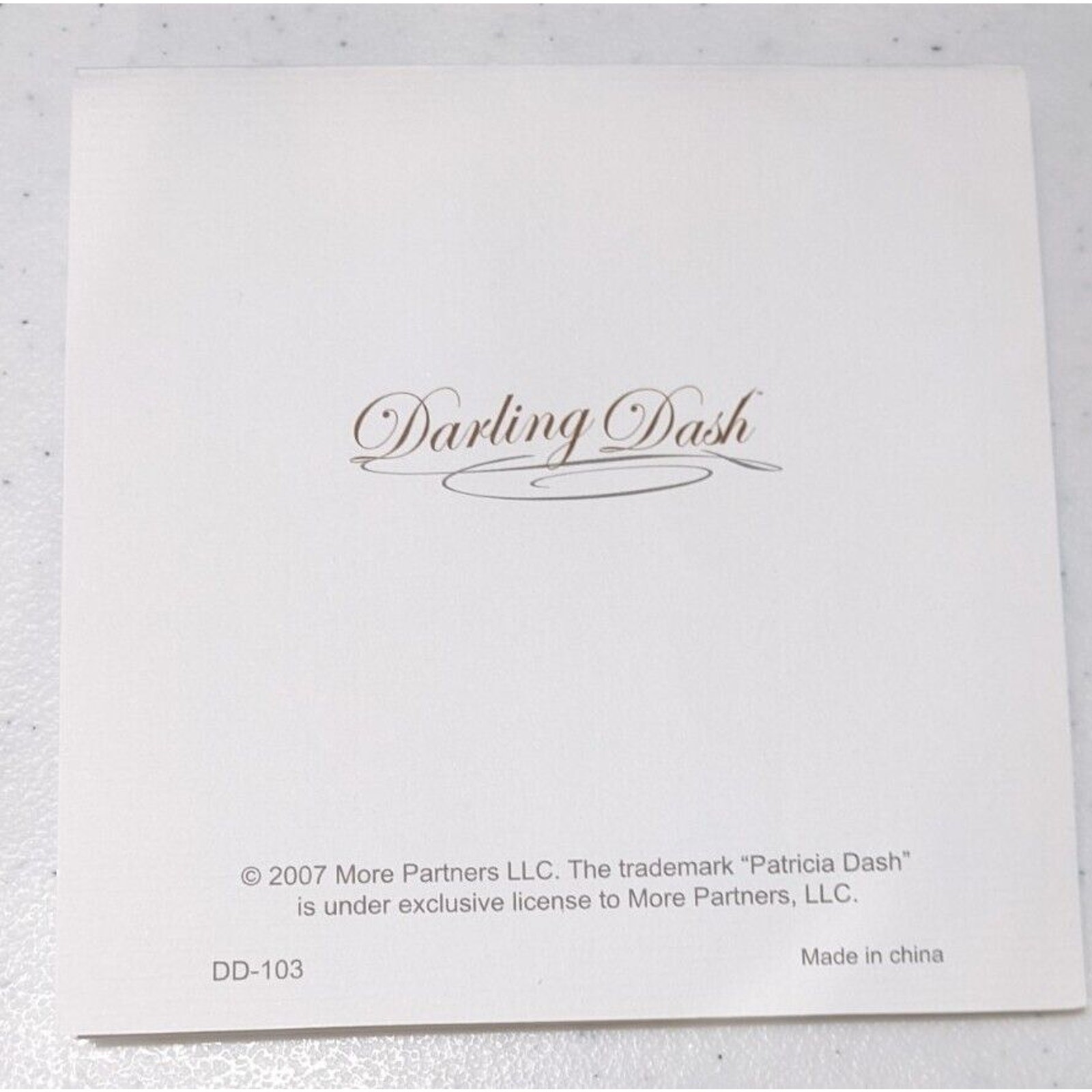 2007 Patricia Darling Dash Heart Pin Brooch With Blank Inside Card NEW Worn Box