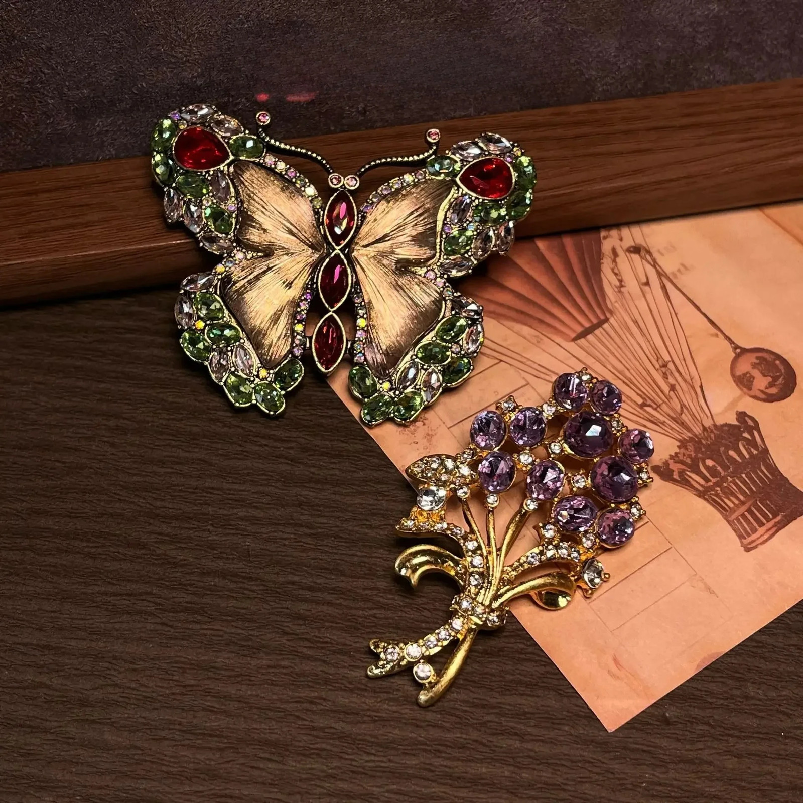 Fashion Retro Literary Elegance Heavy Industry High Butterfly Fairy Cute Brooch
