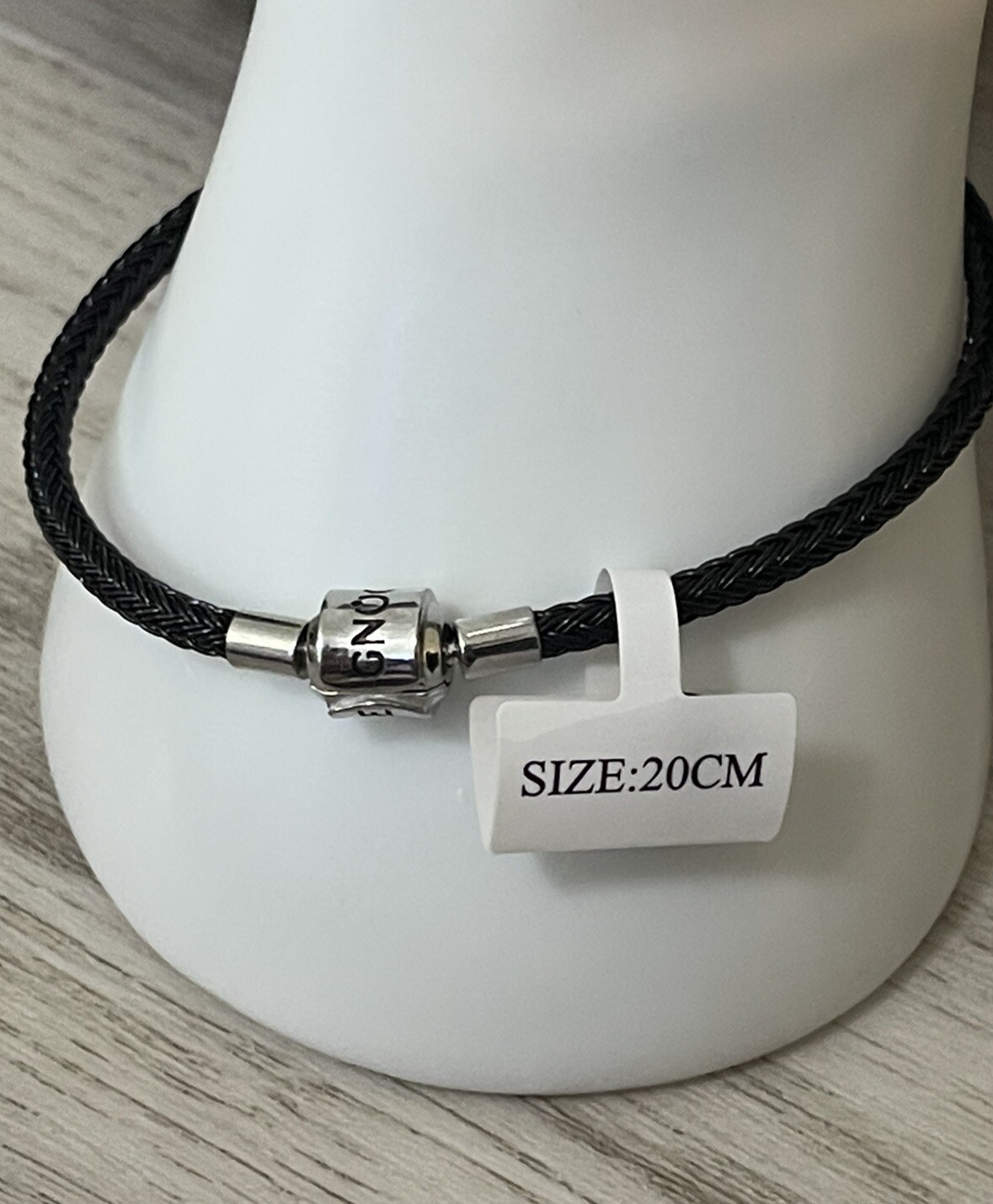 Gnoce Black Leather Bracelet