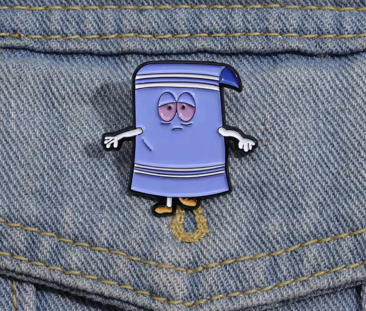 Towel Guy Style 1pc Pin Rubber Backer Smoke Funny High Towel Guy FREE SHIPPING