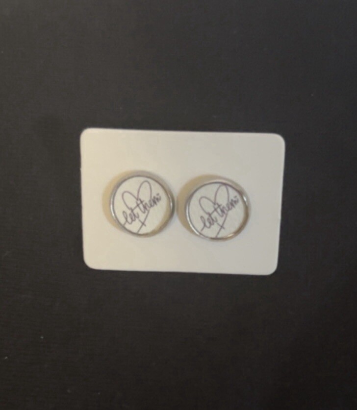 “let Them” Canvas Stud Earrings