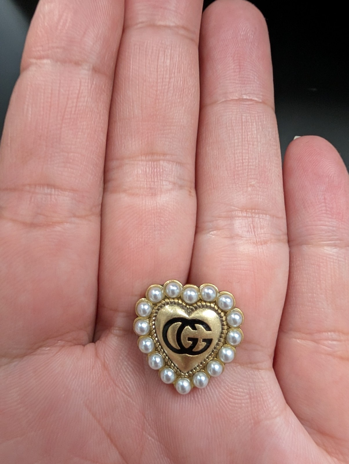 Authentic Gucci Heart Earrings
