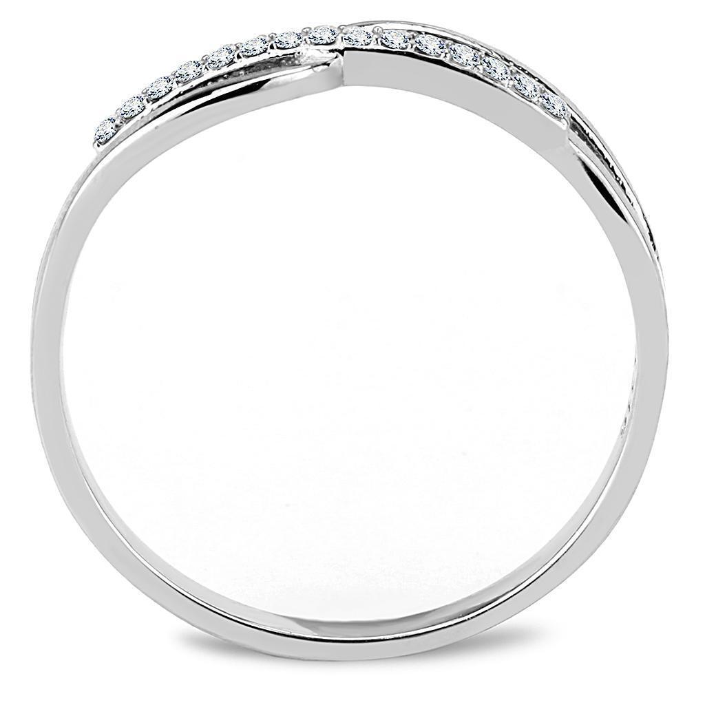 High Polish Wavy Eternity Stack Band Ring