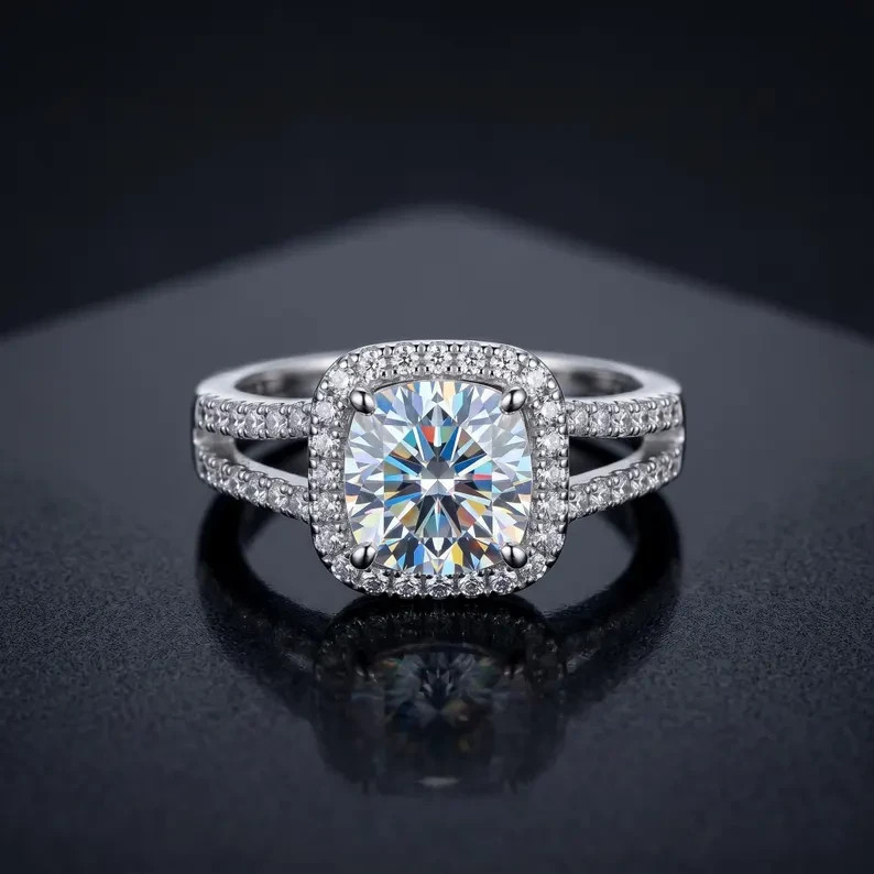 2Ct Round Cut Simulated Diamond Promise Band Ring 14k White Gold Over Silver