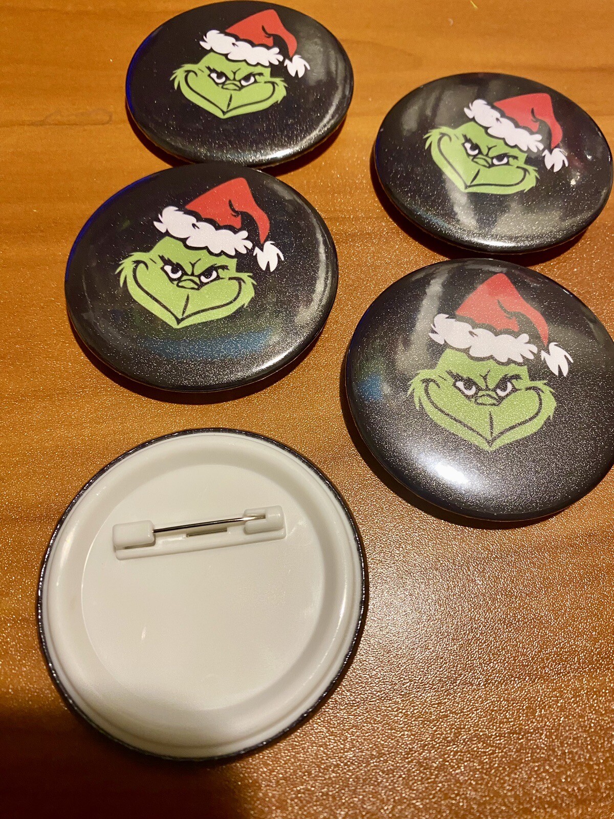 Handmade Grinch Pins 2.25 Inches