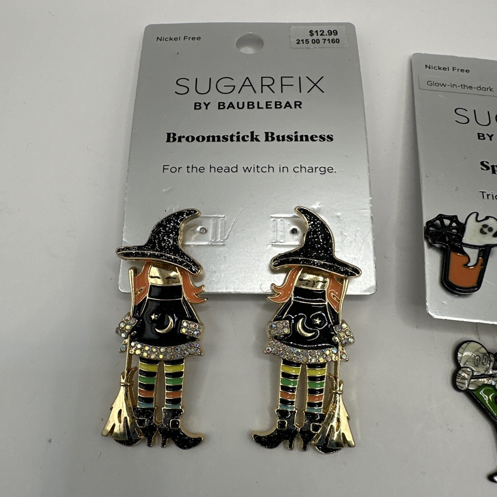NWT 12 Pairs Sugarfix Baublebar Earrings Christmas Halloween Witch Tassel Bows