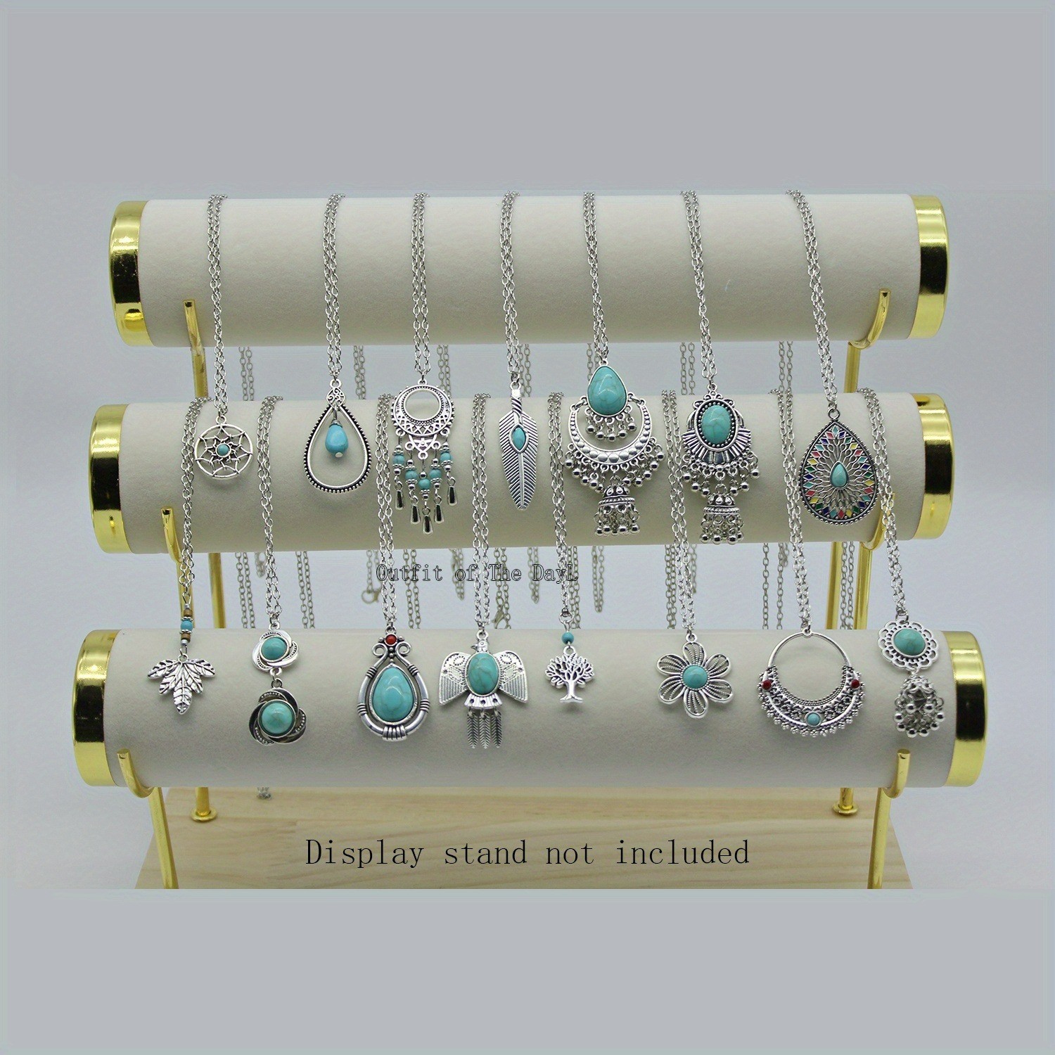 15Pcs Bohemian Vintage Fashion Jewelry Set Ethnic Turquoise Pendant Necklaces